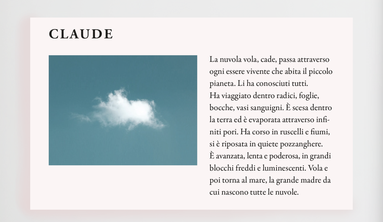 4 (ITA) CLAUDE ITA cartellino